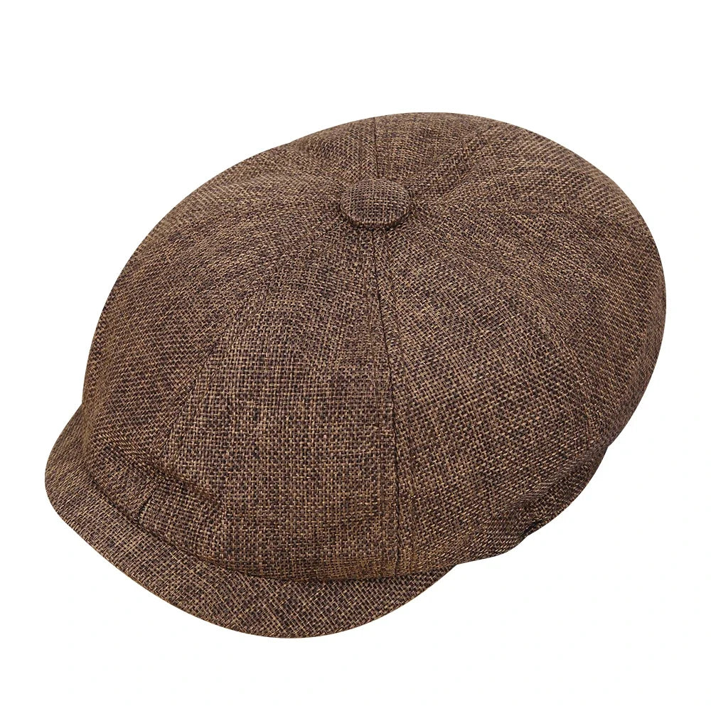 Boina masculina retrô chapéu britânico vintage